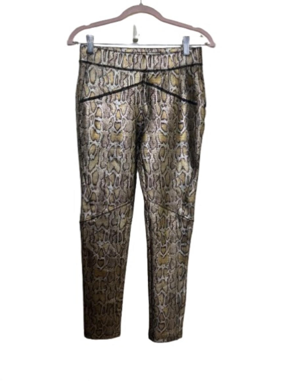 Free People Snake Print Slim Leg Ponte Pants - Brown